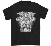 Angel Di Death Giorno Dei Morti Teschio Dotd Uomo T-Shirt 100% Cotone