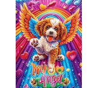 Angel Dog with Rainbow Wings Rompicapo 1000 Pezzi Per Adolescenti Scenery Science Fiction Cartone Di Alta Qualità Tema Gaming Per Tempo Libero Con Amici Nuovo Design Edizione Limitata 1000 PCS