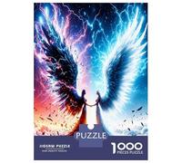 Angel Dual Wings 1000 Pezzi Set Puzzle Elemental Bond Puzzle Per Adulti Cartone Riciclato - Sfida Educativa, Gioco in Casa, Super Idea Regalo Per Tutti I Fan 38x26cm/1000pcs