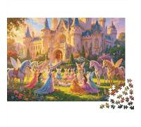 Angel Elves Puzzle 1000 pezzi Materiale riciclato Fairy Tale Castle Puzzles for Ragazzi e ragazze Ages 6 Years Up Divertente And Stimolante Gioco familiare Activity 38x26cm/1000pcs