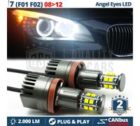 ANGEL EYES LED H8 PER BMW Serie 7 F01 F02 Fino A 2012 CANbus 120W Bianco POTENTE