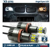 ANGEL EYES LED H8 PER BMW X5 E70 Luci di Posizione Bianche 120W CANbus NO ERRORI