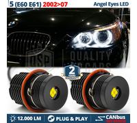 ANGEL EYES LED PER Bmw SERIE 5 E60 E61 FINO A 2007 CON Fari Xenon CANbus 32W