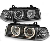 Angel Eyes Scheinwerfer Tuning Tec LED Per BMW Serie 3 E36 90-99 Nero L/R Ant.