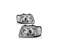 Angel Eyes Proiettori Tuning Tec Per Audi A3 (8L) 96-00 Cromati 2 Lati