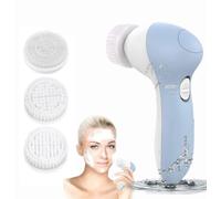 Angel Face - Spazzola elettrica 3 in 1 per la pulizia del viso, impermeabile, con testine in silicone e setole, esfoliante a doppia velocità per una pulizia profonda dei pori e una cura delicata della