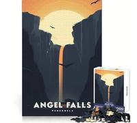 Angel Falls Venezuela Puzzle da 1000 pezzi per adolescenti, stimola la capacità di ragionamento, divertimento senza stress, bordi precisi, accogliente regalo di Natale (38x52cm)