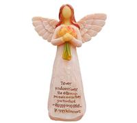 Angel Figurine Statue, Resin Angel Decoration, Retirement Desk Ornament, 5.51 inches Colorful Tabletop Collectible Figure, Ideal for Home, Studio, Birthday Gift and Shelf Decor Accent