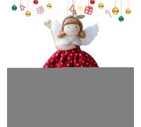 Angel Girl Christmas Ornament, Plush Tree Topper Figurine 3.94x6.69 inches, Soft Winter Keepsake Decoration for Bedroom Café Garden Restaurant Window Door Holiday Festive Display