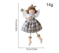Angel Girl Christmas Ornament, Plush Tree Topper Figurine 3.94x6.69 inches, Soft Winter Keepsake Decoration for Bedroom Café Garden Restaurant Window Door Holiday Festive Display