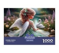Angel Girl Swan Lake Sturdy Paper Pieces Ideal for Training Logical Thinking, Memory And Concentration in Free Time 70x50cm/1000pcs