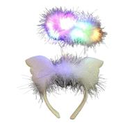 Angel Halo, casco d'angelo | Costume di Halo d'angelo LED soffice, copricapo leggero con d'angelo, costume luminoso per Halloween, maschera, compleanno, gioco di ruolo