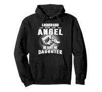 Angel He Sent Me My Daughter for Dad Funny Fathers Day Felpa con Cappuccio