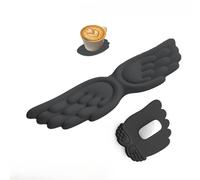 Angel Keyboard Wrist Rest Set, Ergonomic Keyboard Wrist Rest and Mouse Pad with Wrist Support for Office Gaming,Waterproof & Non-Slip, Pain Relief Comfort Typing (Black,Size B)