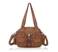 angel kiss Borsa a Mano Borsa Borse a Spalla Tracolla da Donna con Doppio Uso Elegante Spalla Grande Pelle Borse Moda Borsa Hobo Tote Manico Superiore per Shopping Lavori viaggiare - Marrone