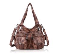 Angel Kiss Borsa a mano da donna Borsa a tracolla in pelle Borsa Tote Grande Hobo Borse, Bellissimo marrone, Semplice,Elegante