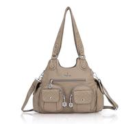 Angel Kiss Borsa grande da donna, hobo, in morbida pelle PU, borsa a tracolla, Albicocca