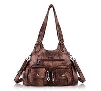 Angel Kiss Handbags for Women Hobo Bags for Large Tote Bag Soft PU Leather Multi-Pocket Shoulder Bag Top Handle Handbag