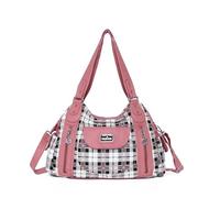 Angel Kiss Hobo, borsa da donna spaziosa a tracolla con tasche multiple, in similpelle, Rosa (Ak812-5g#1894#l02#8901#363Â/Â bianco/rosa), Large