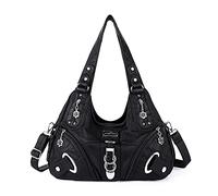 Angel Kiss Hobo Borse e borse per le donne Satchel Bag Borse da donna Grandi Borse a tracolla quotidiane, nero, Large