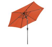 Angel Living Ombrellone da Giardino Ombrello da 250cm in Alluminio con Meccanismo di Inclinazione A Manovella Parasole per Mobili da Giardino (Terracotta)