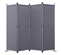 Angel Living Paravento Pieghevole di Design Intelligente, Divisori per Ambienti/Ambienti, Areti Divisorie, Divisori per Privacy (4 pezzi 225x165 cm, Grigio)