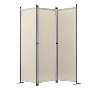 Angel Living Paravento Pieghevole di Design Intelligente, Divisori per Ambienti/Ambienti, Areti Divisorie, Divisori per Privacy (3 Pezzi 168x165 cm, Beige)