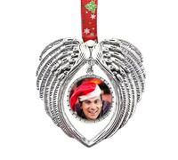 Angel Memorial Foto Frame | di formazione di ala del cuore -Christmas premuroso per onorare i propri, la simpatia che ricorda un regalo di alberi, casa o ricordo.