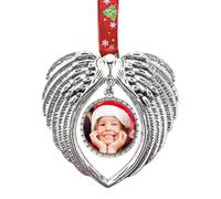 Angel Memorial Photo Frame Ornament Di Natale | "Un Pezzo Del Mio Cuore È In Paradiso" Ricordo | Angel Wings Design For On Came Loss | Decorazione Di Tree Di Holiday