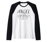 Angel Mom Forever Loved Never Forgotten Memorial Maglia con Maniche Raglan