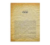 Angel Number 666 Meaning Vintage Minimalist Wall Art Canvas Reflection Poster for Living Room Bedroom Decor(Unframed,08x12inch(20x30cm))