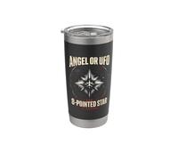 Angel Or UFO 8 Stelle a Punta Declassificato UAP Ezekiel Wheel Bicchiere termico in acciaio inox doppia parete
