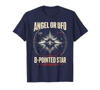 Angel Or UFO 8 Stelle a Punta Declassificato UAP Ezekiel Wheel Maglietta