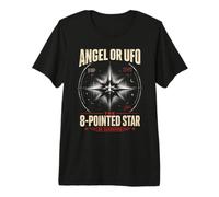Angel Or UFO 8 Stelle a Punta Declassificato UAP Ezekiel Wheel Maglietta Premium