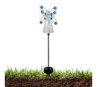 Angel per cimitero, angelo da giardino a energia solare con 7 LED e di | fiori, esterne da giardino, decorazioni grave per cimitero