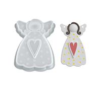 Angel per Resina | Stampo per Colata in Silicone Natalizio | Forma per Gesso per Decorazioni Festive | per Laboratori Artigianato Domestico Insegnanti d'Arte Appassionati Designer