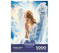 Angel Pray Cloud 1000 Pezzi Puzzle Per Adulti Divine Heavenly Grace Puzzle Classico Cartone Riciclato - Hit Delle Famiglie, Attività Festive, Regalo Anniversario E Tempo Libero Indoor 52x38cm/1000pcs
