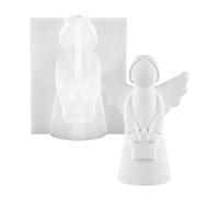 Angel Resin Molds - Silicone Plaster Moulds 9.8x8cm｜Table Ornament Casting for Cement Crafts, Party Planners Holiday Enthusiasts, Creative Hobbyists Home Crafting Workshops Weekend Activities