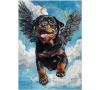 Angel Rottweiler puzzle 300/500/1000 pezzi - Pet Memorial to your amato Rottweiler (1000 pezzi (50 × 75 cm)