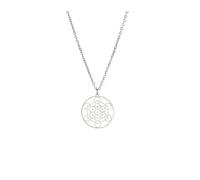 Angel Seal Archangel Metatron Cube Necklace Stainless Steel Women Men Sacred Geometry Amulet Religious Spiritual Jewelry(20mm 45cm Steel)