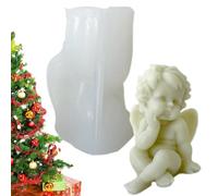 Angel Silicone Mould - Silicone Candle Mold - 3D Angel Candle Mold, Candle Making Mould, Silicone Fondant Moulds | Aromatherapy Mold, Chocolate Cake Making Mold