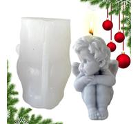 Angel Silicone Mould - Silicone Candle Mold - 3D Angel Candle Mold, Candle Making Mould, Silicone Fondant Moulds | Aromatherapy Mold, Chocolate Cake Making Mold