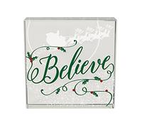 Angel Star Believe Glass Decor Plaque, 3", 11341