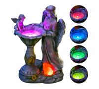 Angel Statue - Elegant Fairy Sculpture, Premium Resin Craftsmanship, Built In Solar Panel, Warm Glow Illumination Feature | Indoor Display, Living Room, Windowsill, Home Decor, Spiritual Gift Accent