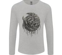 Angel Teschio Di Death Biker Moto Gotico Uomo Maniche