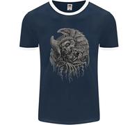 Angel Teschio Di Death Biker Moto Gotico Uomo Ringer Fotl