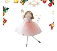 Angel Tree Ornaments, Winter Hanging Decorations, 4.33 x 5.51 Inches, Soft Plush Figurine Design, Lightweight Holiday Accent, Small Christmas Pendants for Wall Window Mantel Party Use