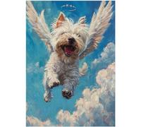 Angel West Highland White Terrier puzzle 300/500/1000 pezzi - Pet Memorial to your loved West Highland White Terrier (500 pezzi (38 × 52 cm)