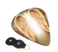Angel Wing - Plettri per chitarra, 6 pezzi, stampa fronte/retro, adatti per chitarre acustiche, elettriche e bassi, inclusi 0,46 mm, 0,71 mm, 0,96 mm