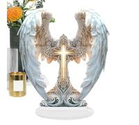 Angel Wings - 21x19cm, Ornament Incrociato - 2d Acrilico - Acrilico Boho Style Angel | Decorazione Del Display Da Scrivania - Elegante Decorazione Di Angeli Per Soggiorno, Ufficio, Scaffale, Scaffale